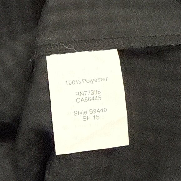 J.Crew Womens Sheer Black Textured Blouse 3/4 Sleeves Round Neck Top Sz XL - Picture 6 of 7